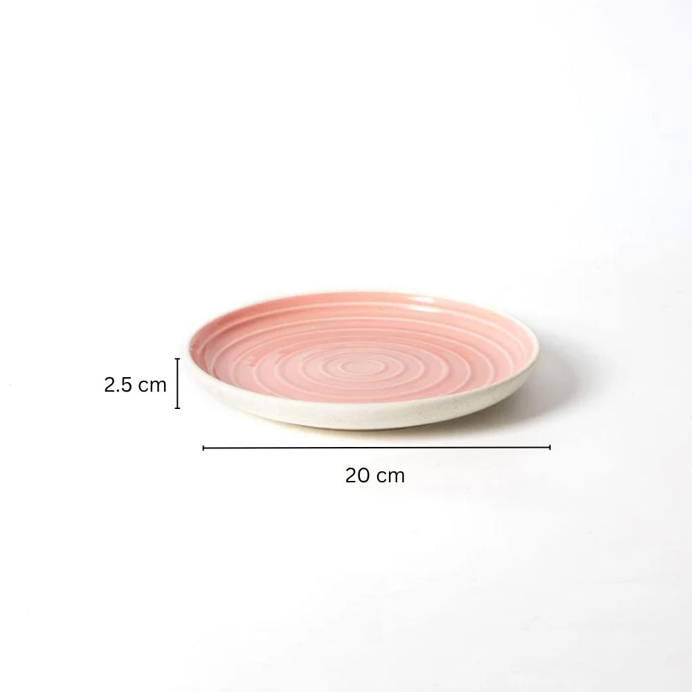Ripple Quarter Plate - Pink