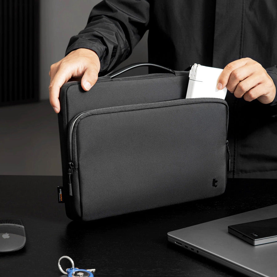 Defender A14 Premium Laptop Briefcase - Black 12 to 13 Inch