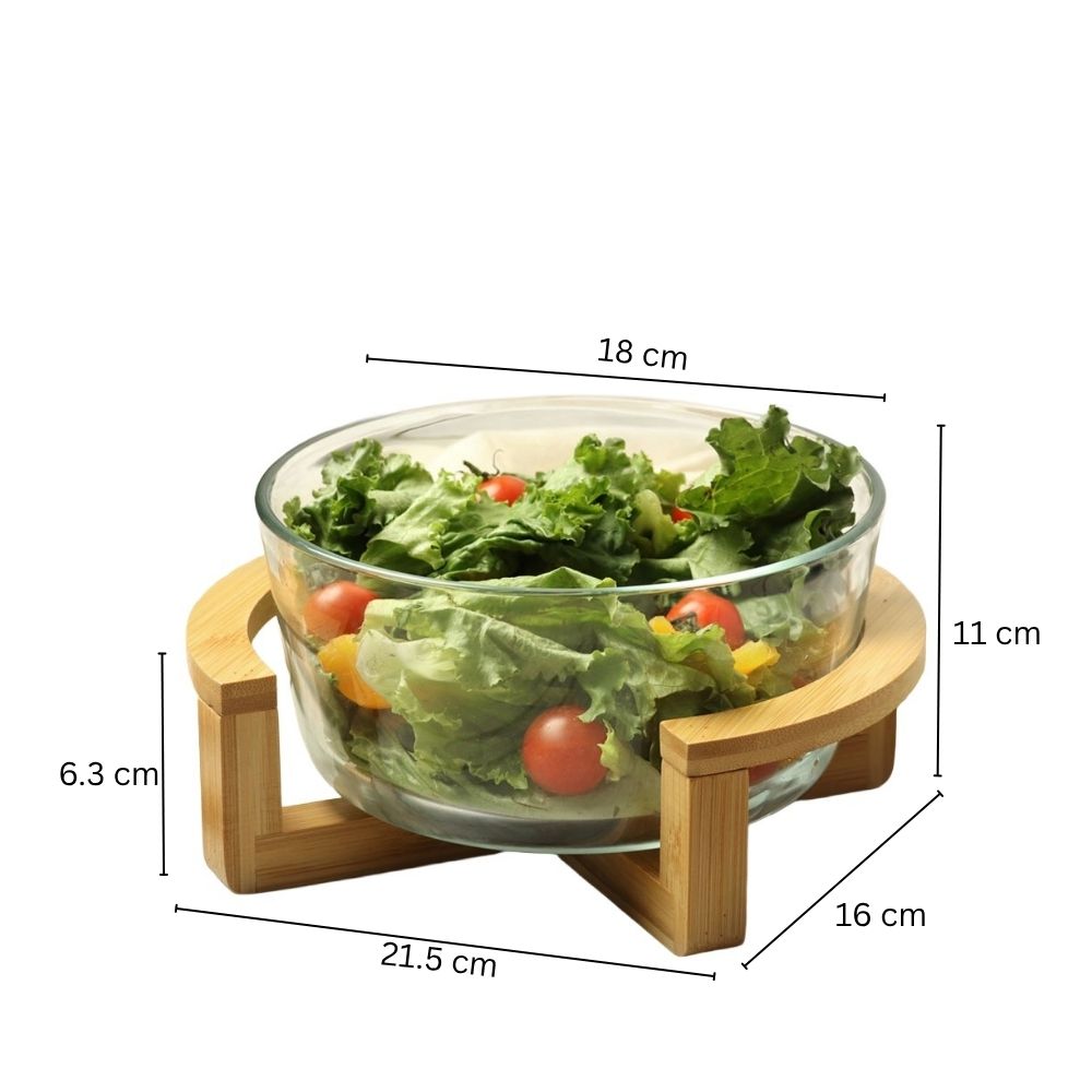 Zen Salad Bowl With Base - Medium