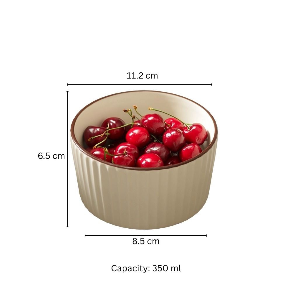Vesper Small Bowl - Cream Brown