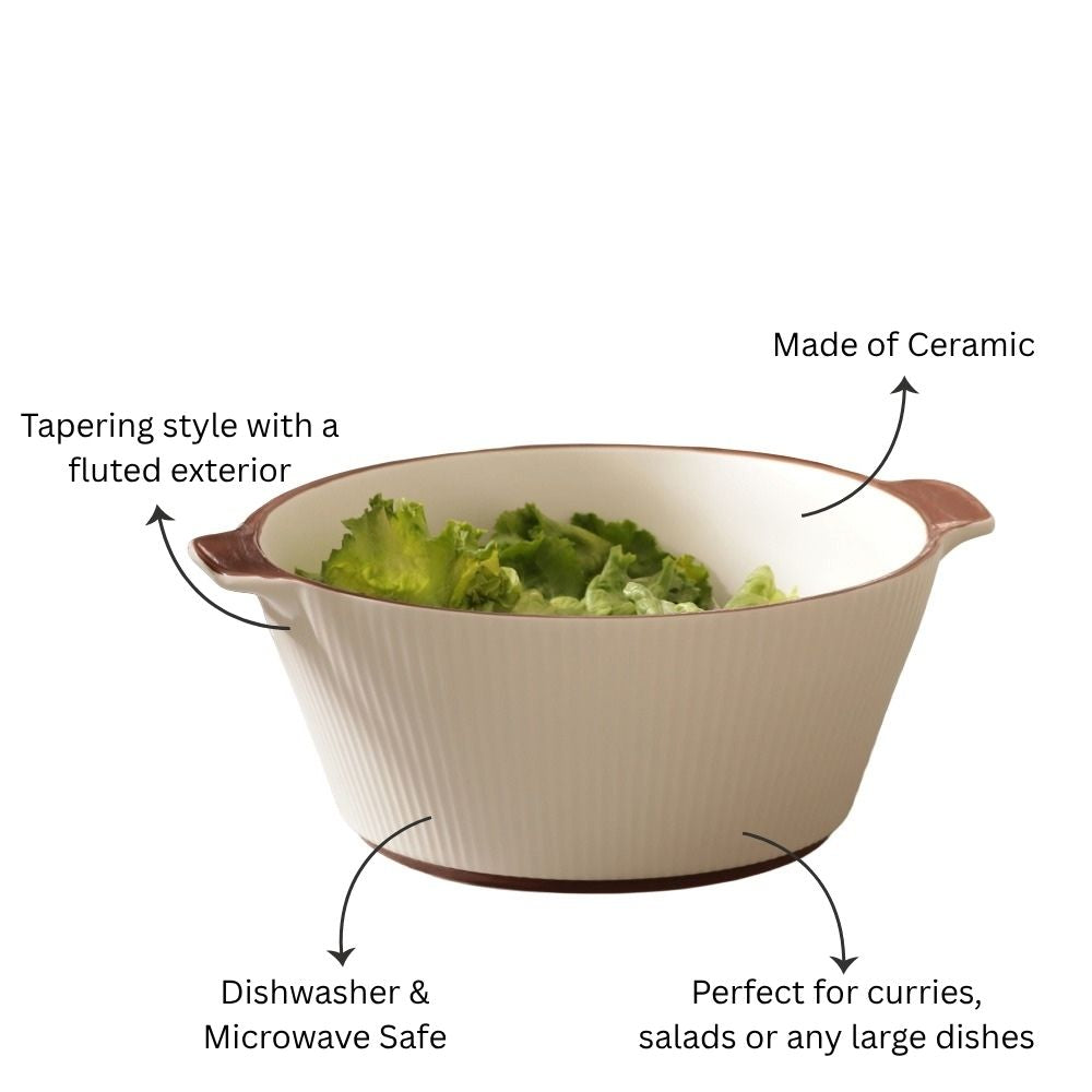 Vesper Large Bowl - Cream Brown