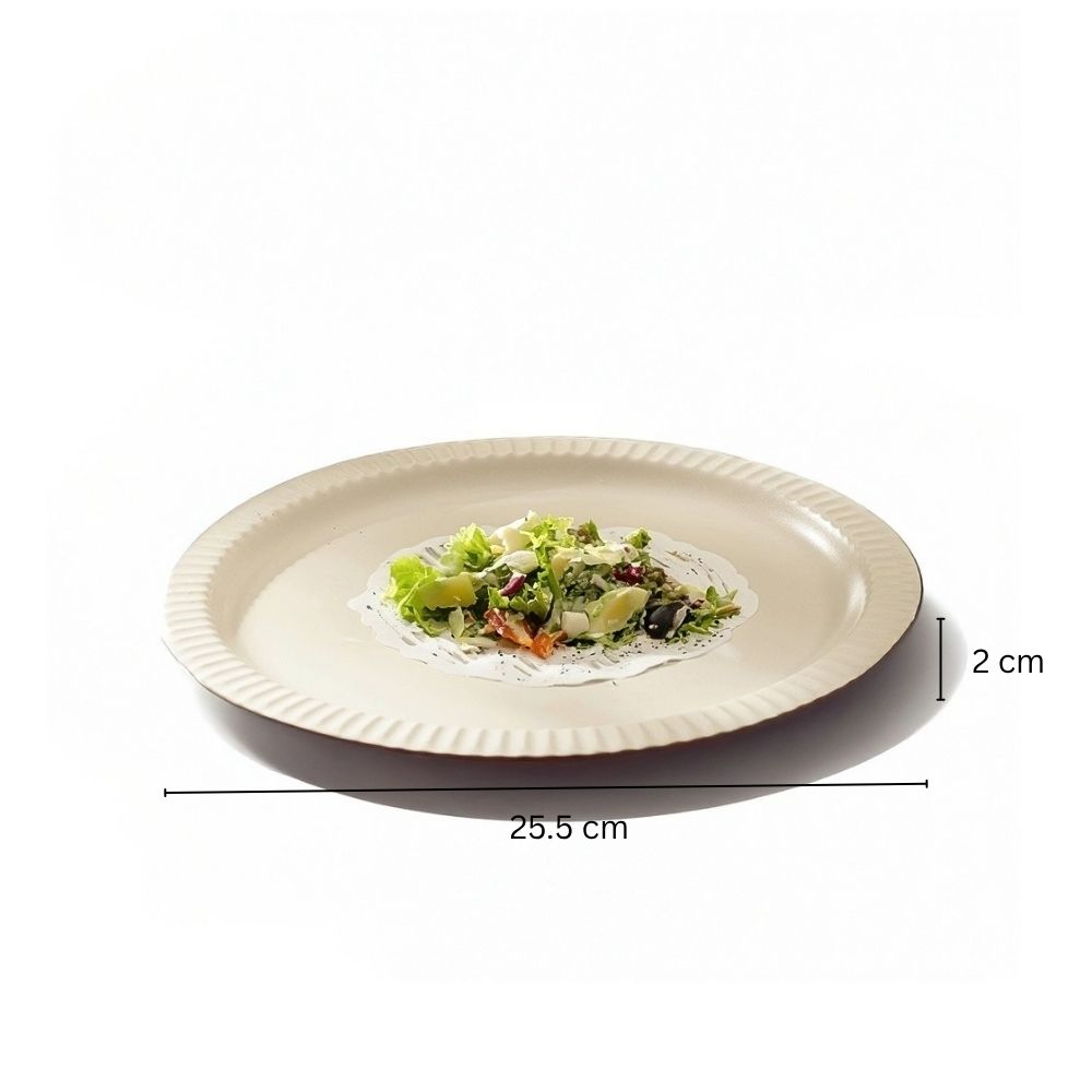 Vesper Dinner Plate - Cream Brown