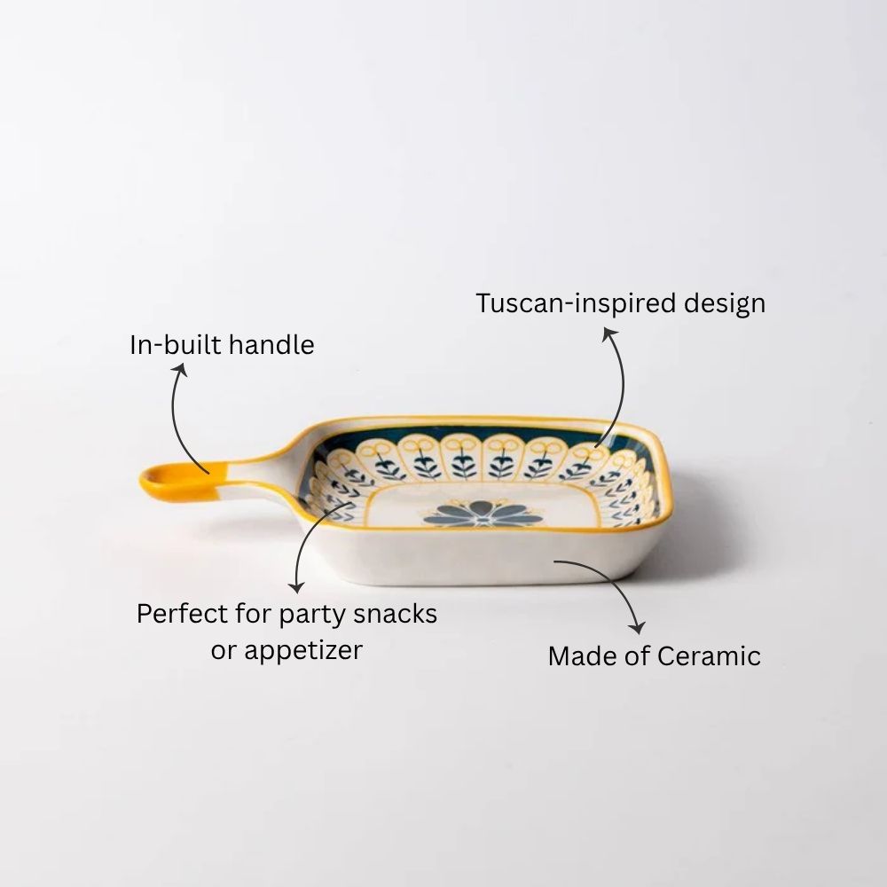 Tuscan Floral Square Serving Pan
