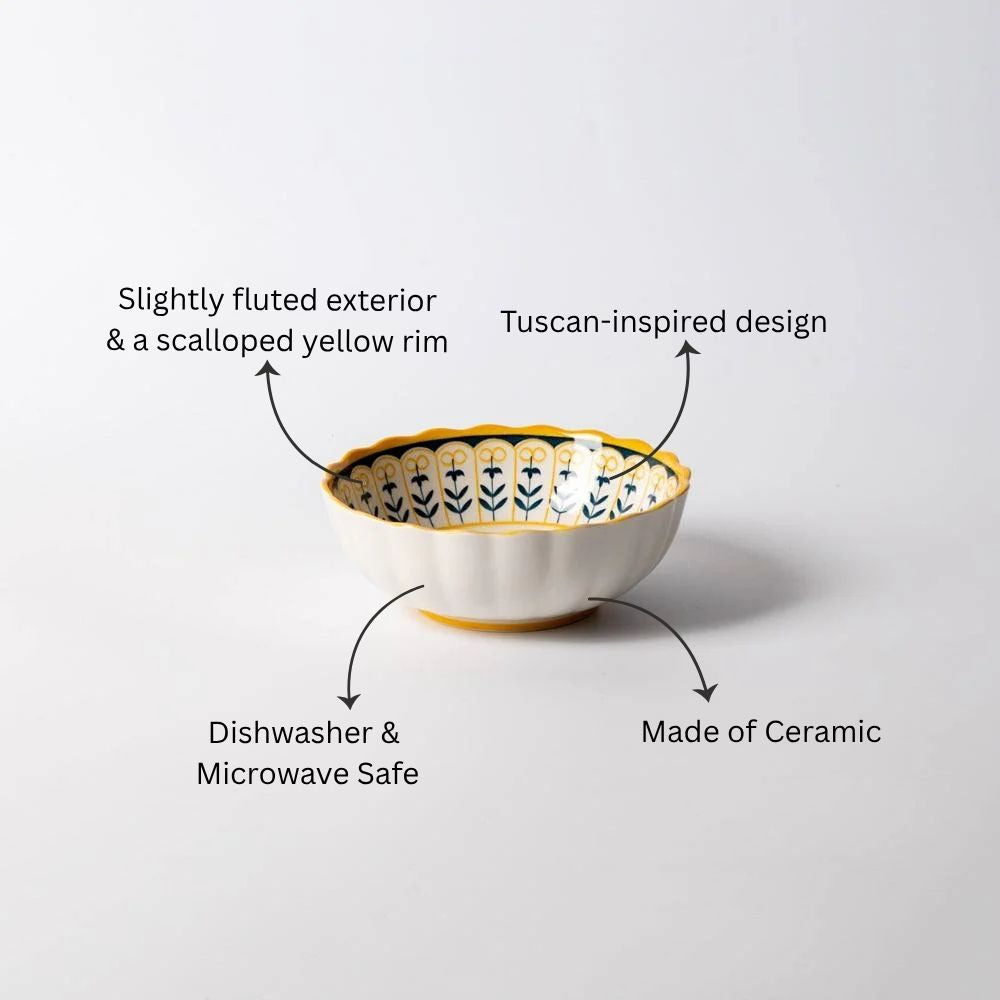 Tuscan Floral Medium Bowl