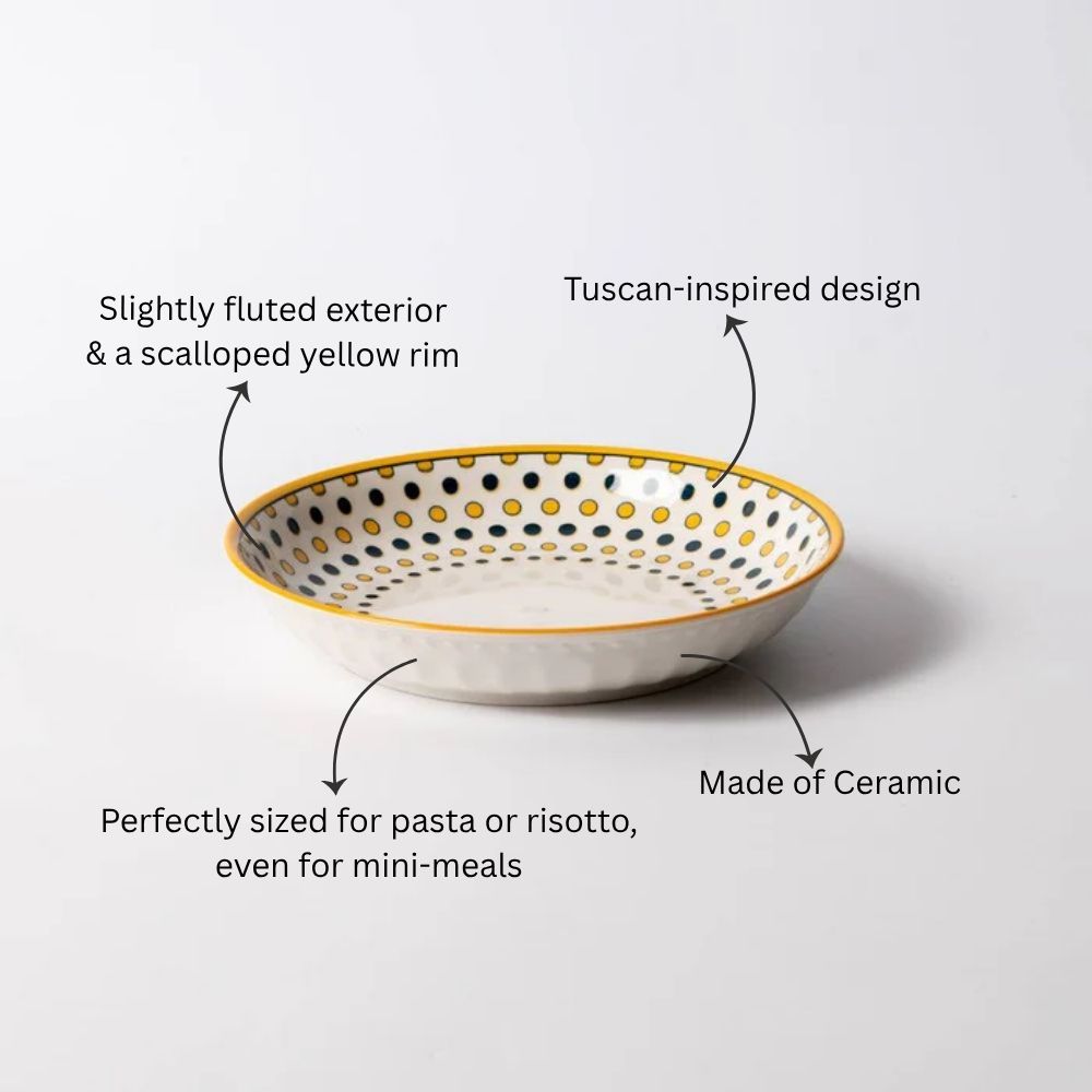 Tuscan Dotted Pasta Plate