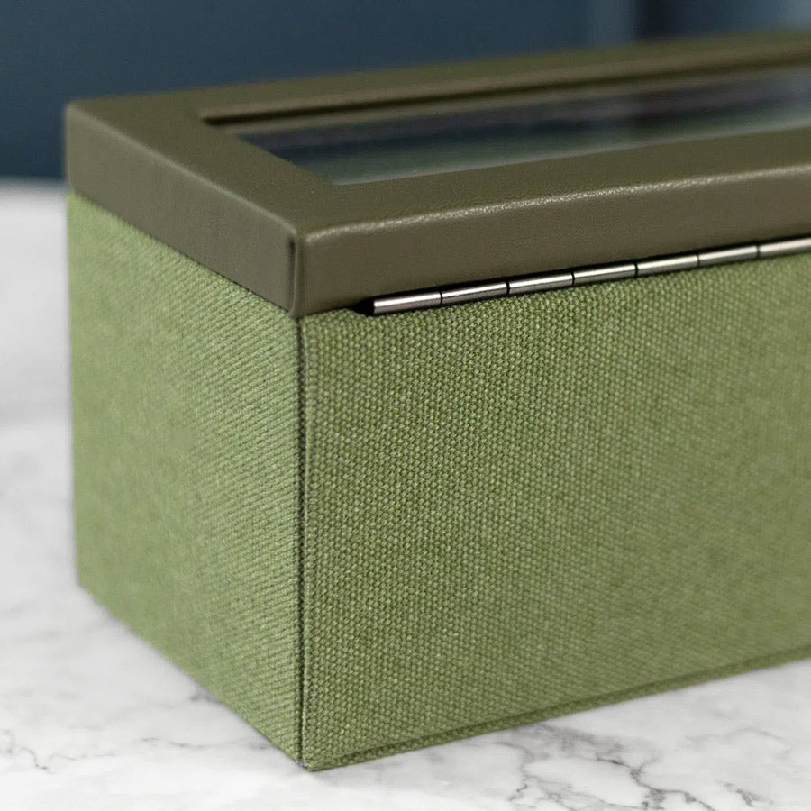 Watch Box 4-piece - Green Canvas