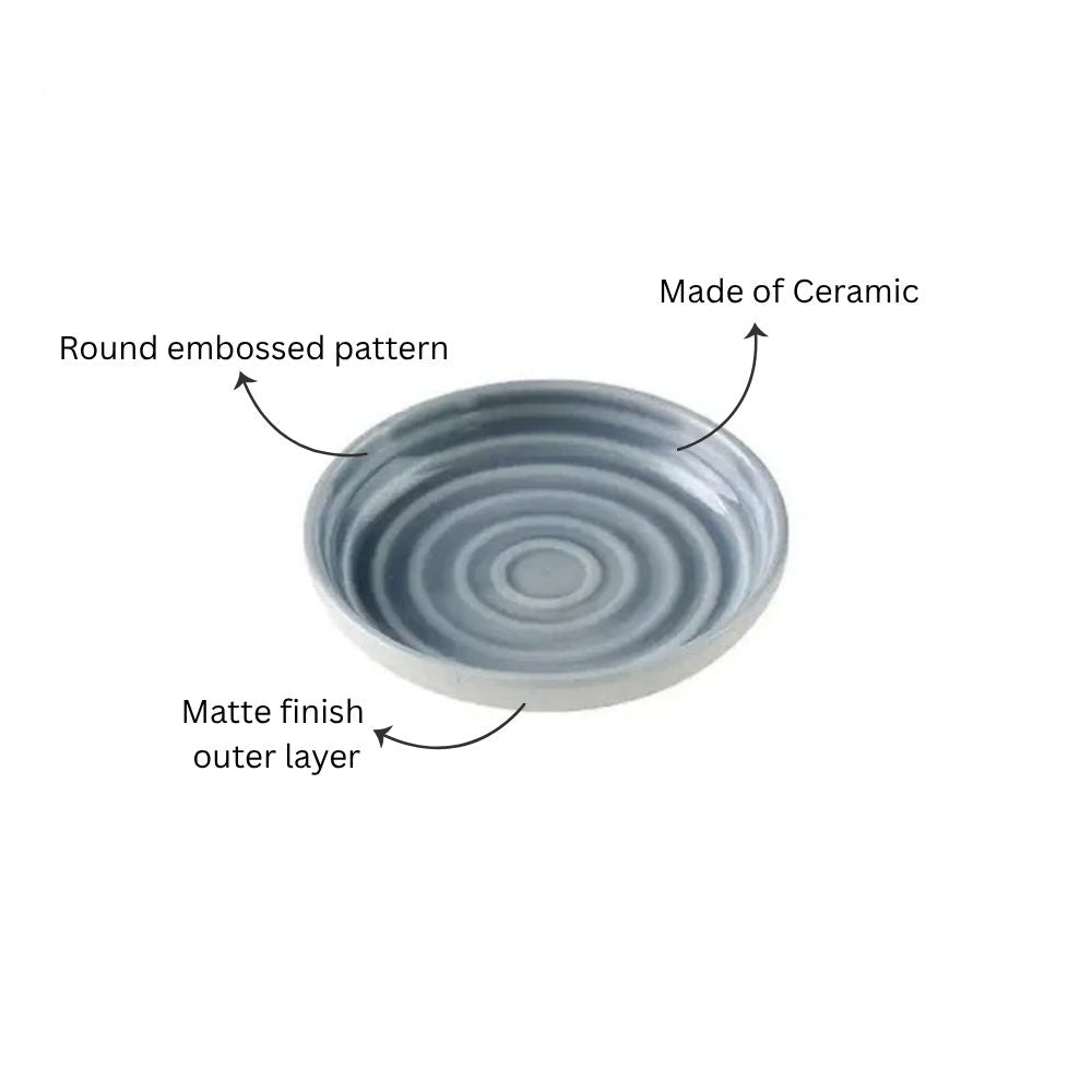 Ripple Small Dip Plates, Set of 2 - Blue
