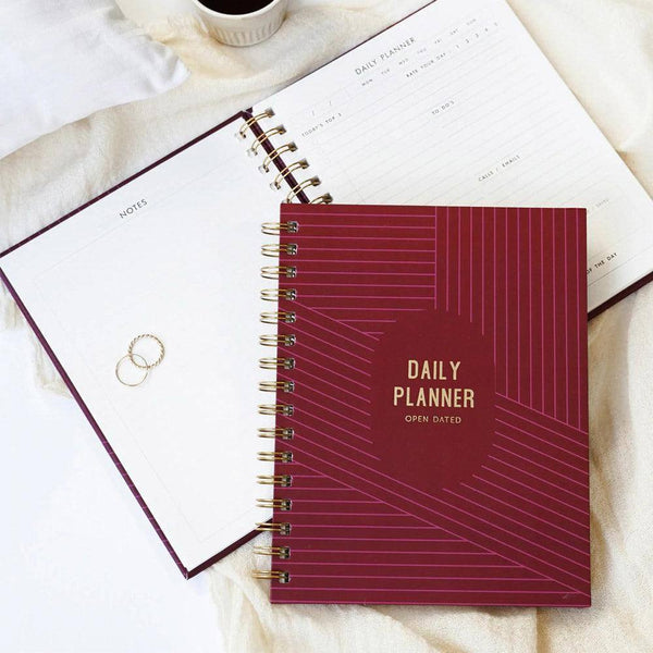 7mm Daily Planner - Burgundy Boss – Modern Quests