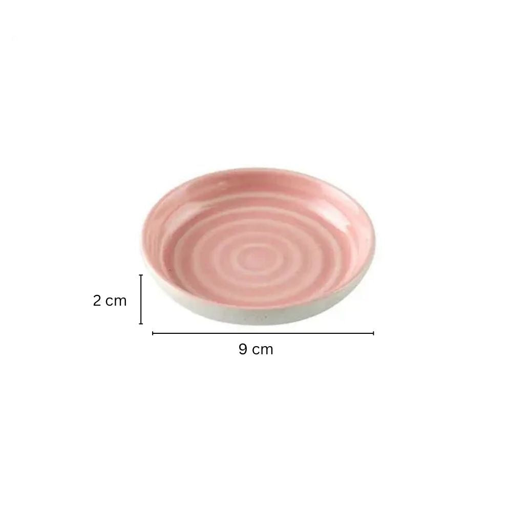 Ripple Small Dip Plates, Set of 2 - Pink