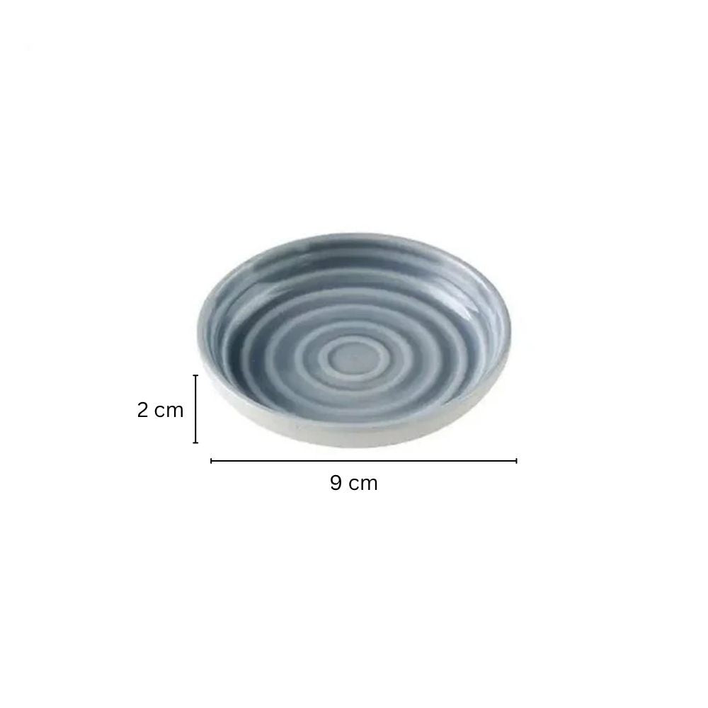 Ripple Small Dip Plates, Set of 2 - Blue