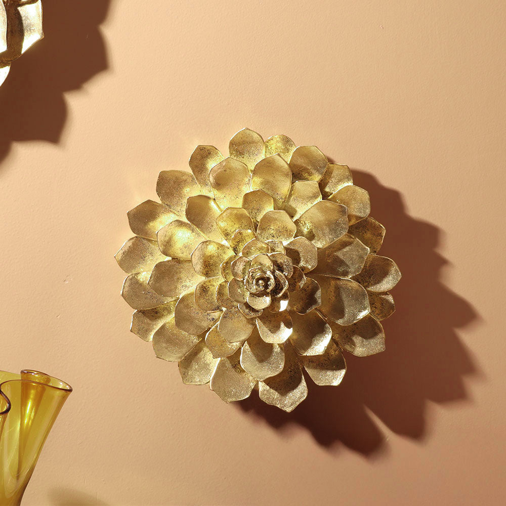 Abalone Cacti Wall Accent Large - Gold