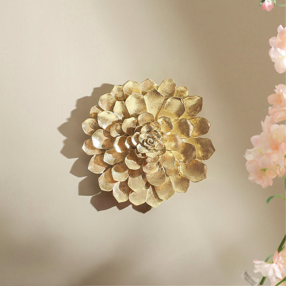 Abalone Cacti Wall Accent Large - Gold