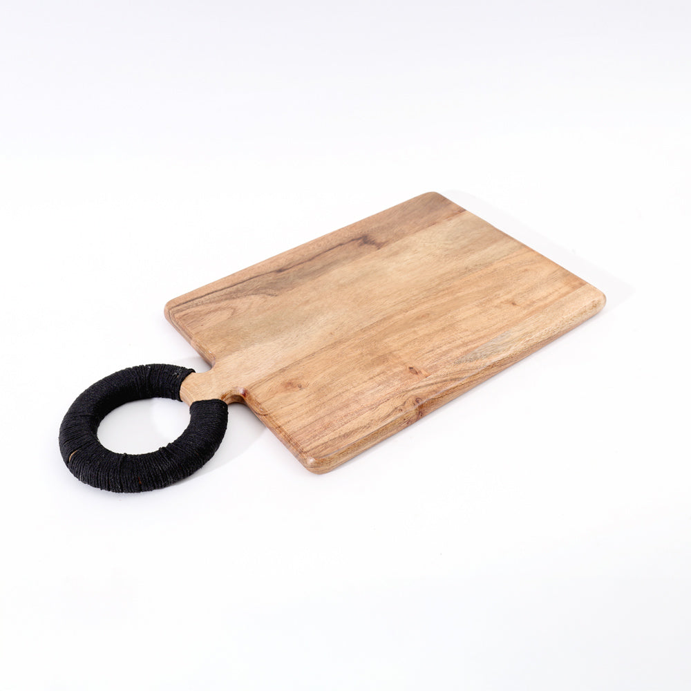 Acacia Wood Rectangular Chopping Board - Natural Black