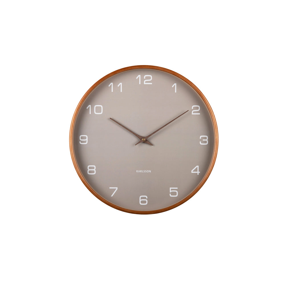 Acento Wall Clock 40cm - Grey