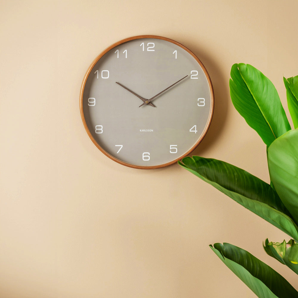 Acento Wall Clock 40cm - Grey