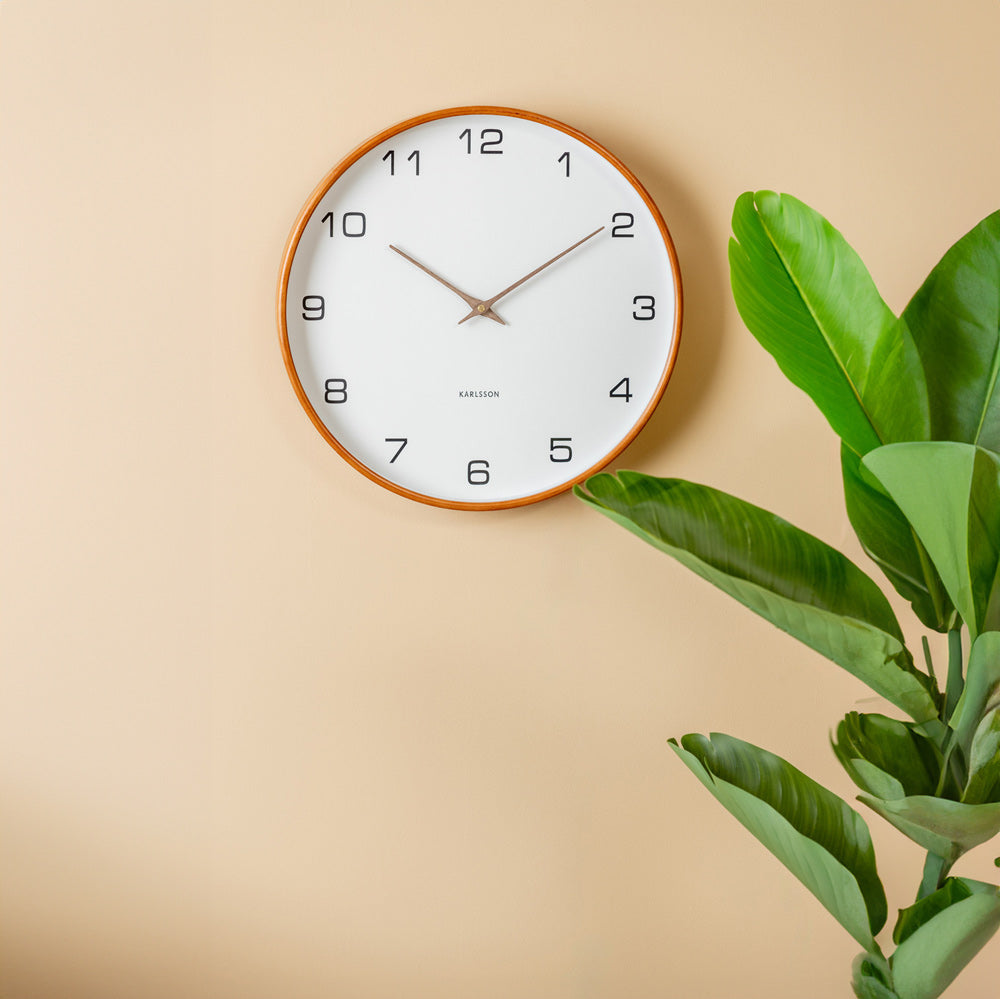 Acento Wall Clock 40cm - White