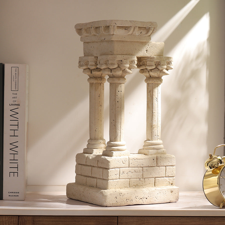 Acropolis Columns Sculpture - Vintage Beige