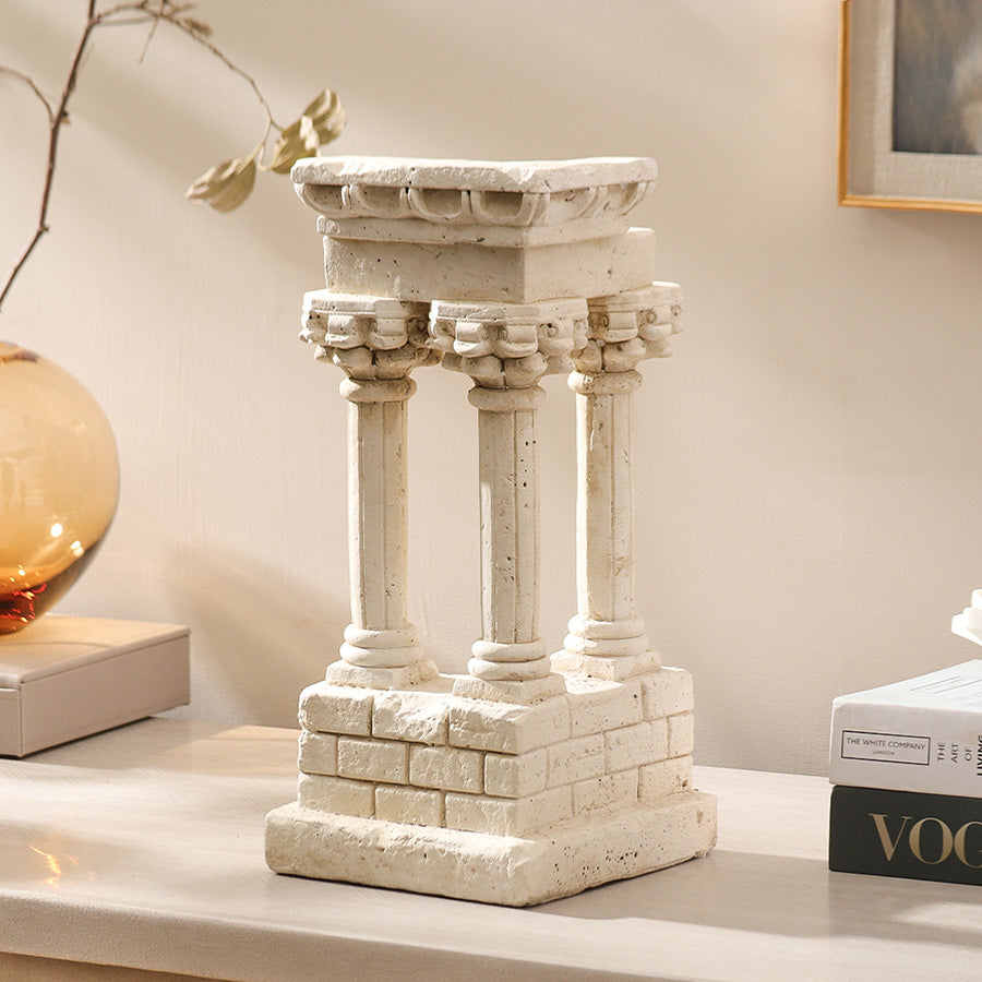 Acropolis Columns Sculpture - Vintage Beige