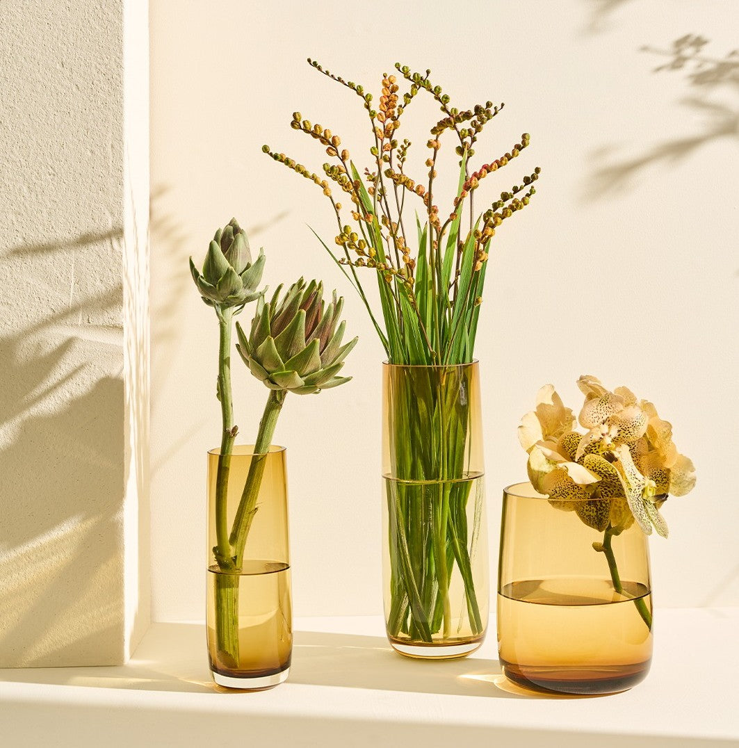 Ajana Glass Vase Large - Amber