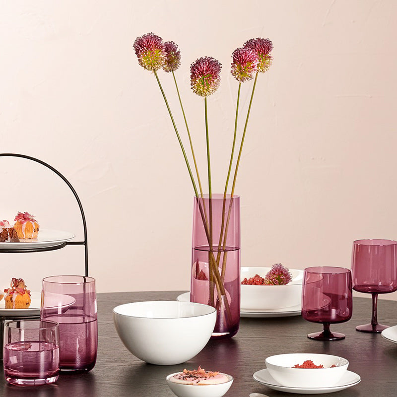 Ajana Glass Vase Tall - Berry