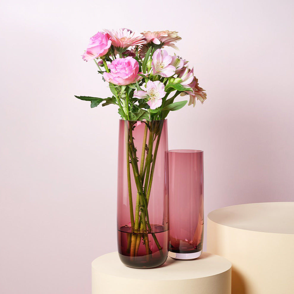 Ajana Glass Vase Tall - Berry
