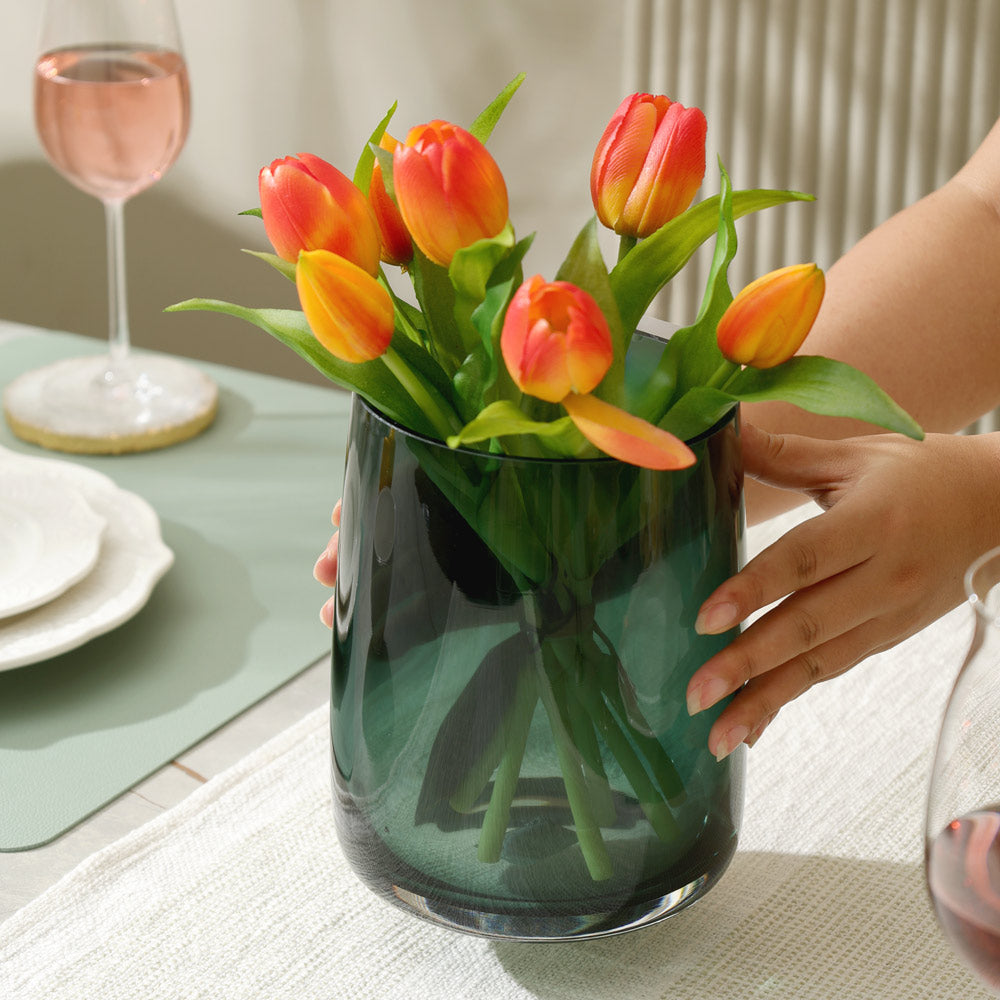 Ajana Glass Vase Large - Green