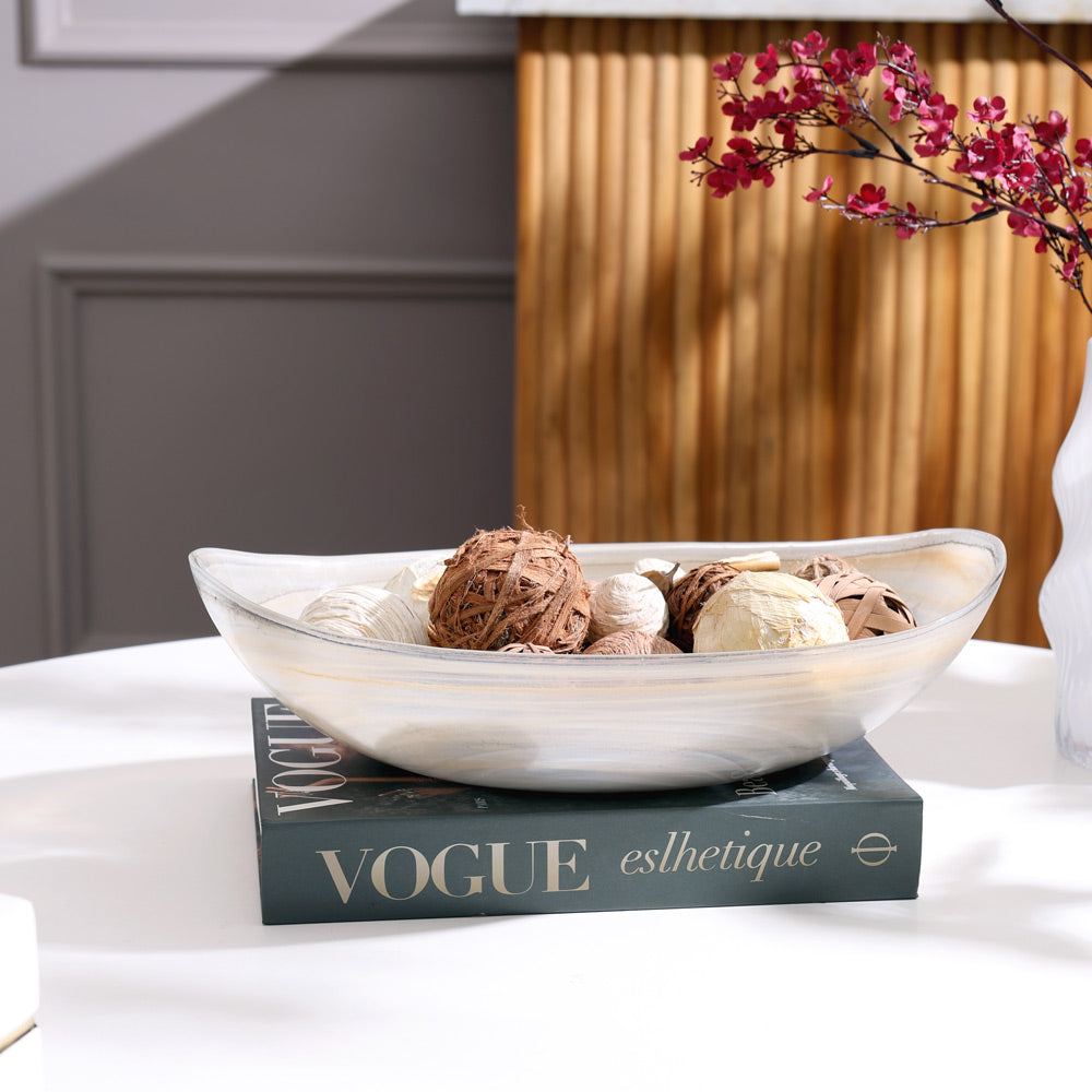 Alabastro Oval Bowl - Beige