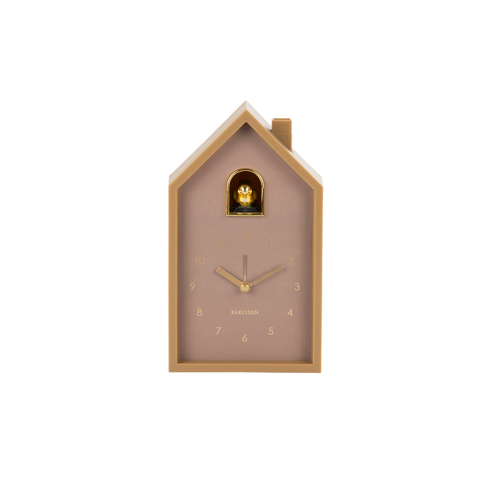 Oro Modern Cuckoo Alarm Clock - Mocha Brown