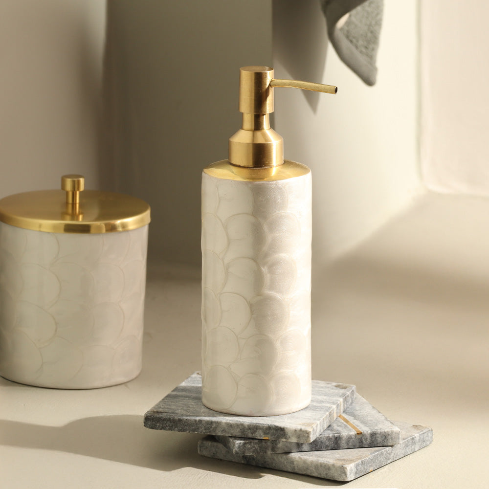 Alba Soap Dispenser - White Gold