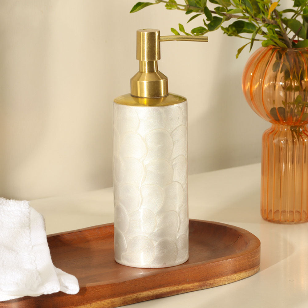 Alba Soap Dispenser - White Gold