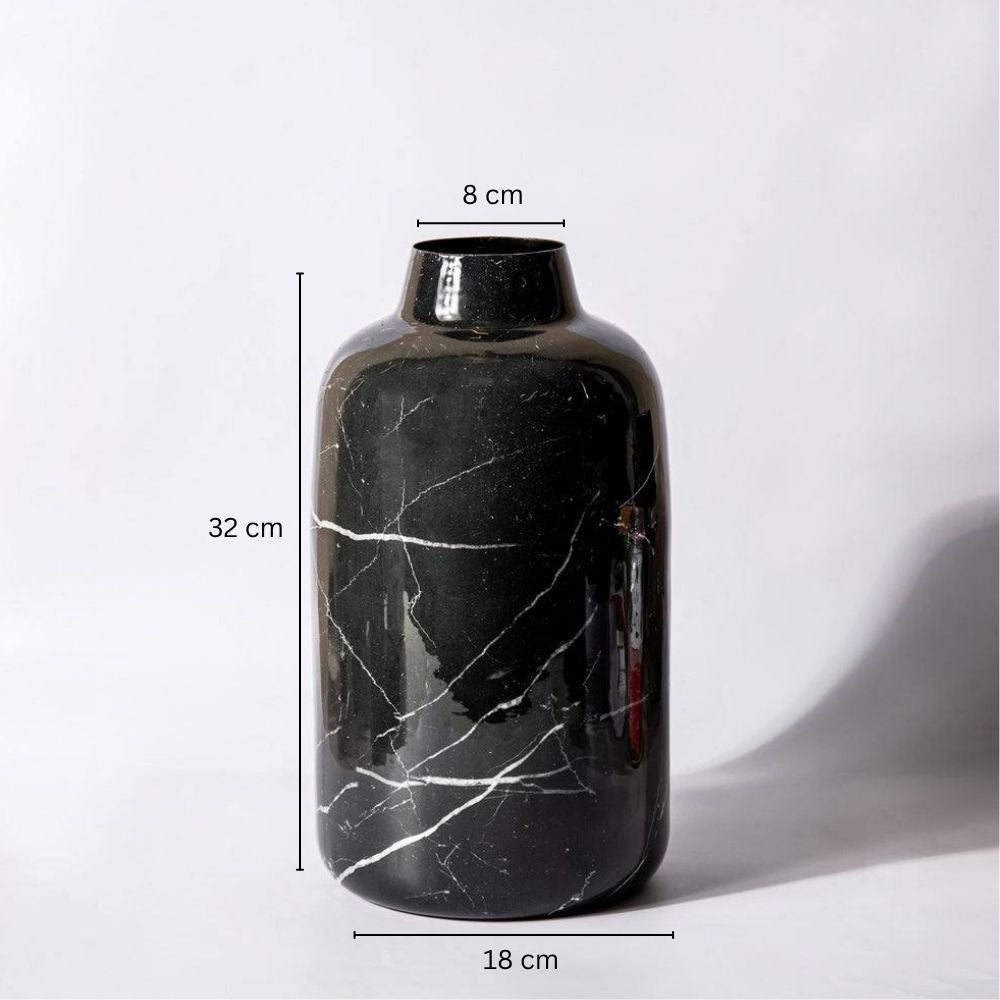 Alina Vase Large - Black Marble