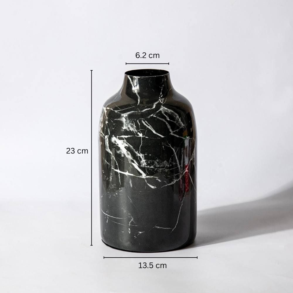 Alina Vase Medium - Black Marble