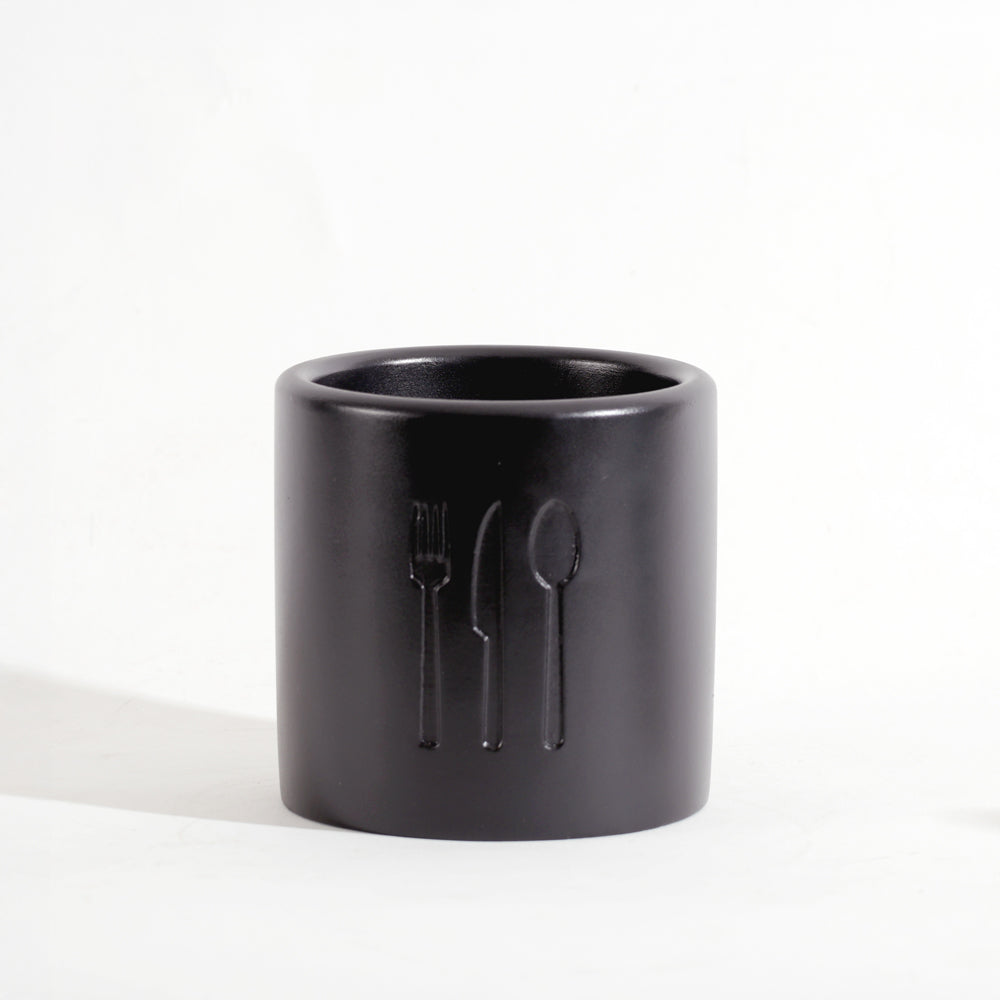 Alora Concrete Cutlery Holder - Black