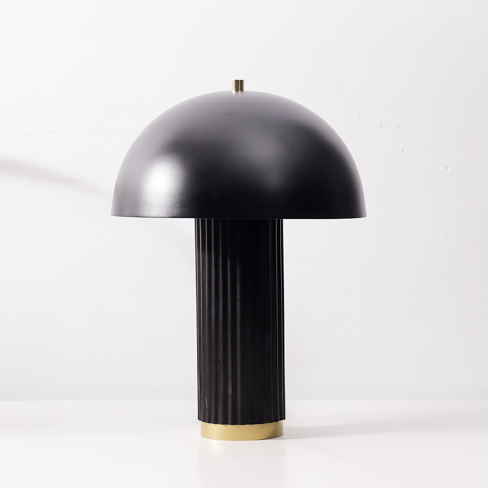 Amden Ribbed Table Lamp Large - Black Gold