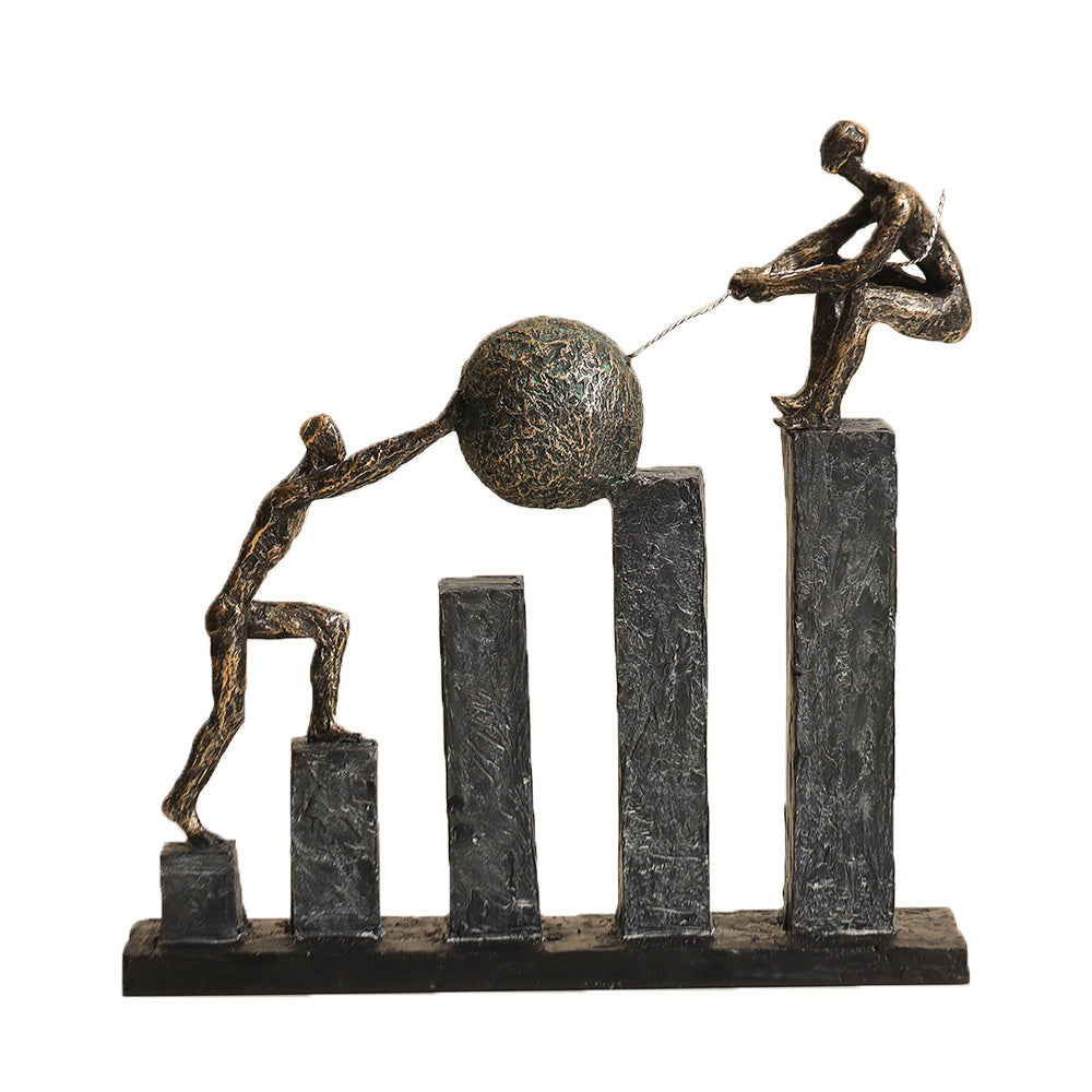 Ambitious Partners Sculpture Large - Metallic Monochrome