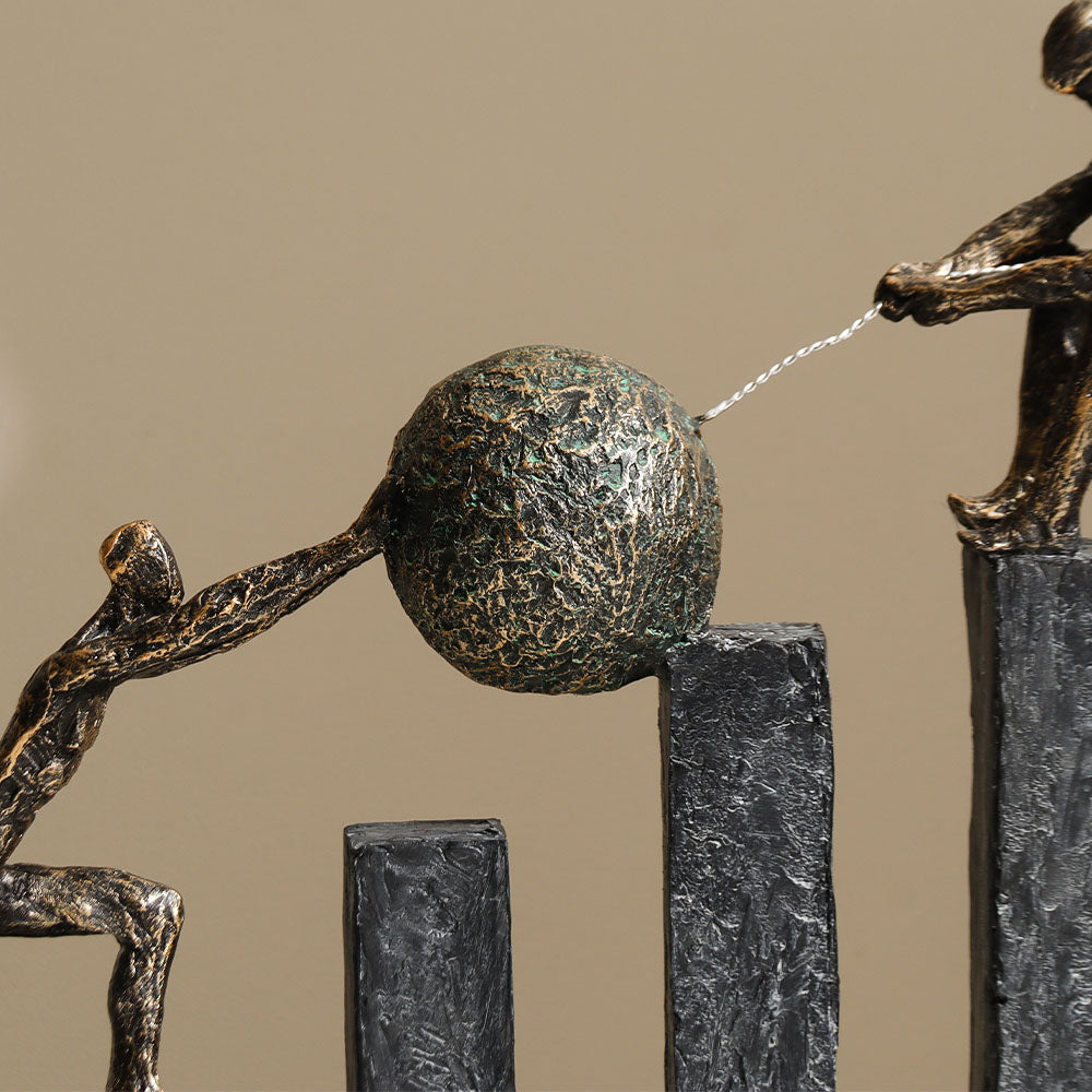 Ambitious Partners Sculpture Large - Metallic Monochrome
