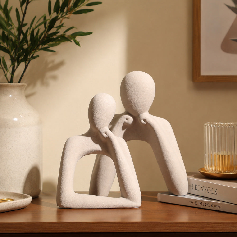Amore Decorative Sculptures, Set of 2 - Grey