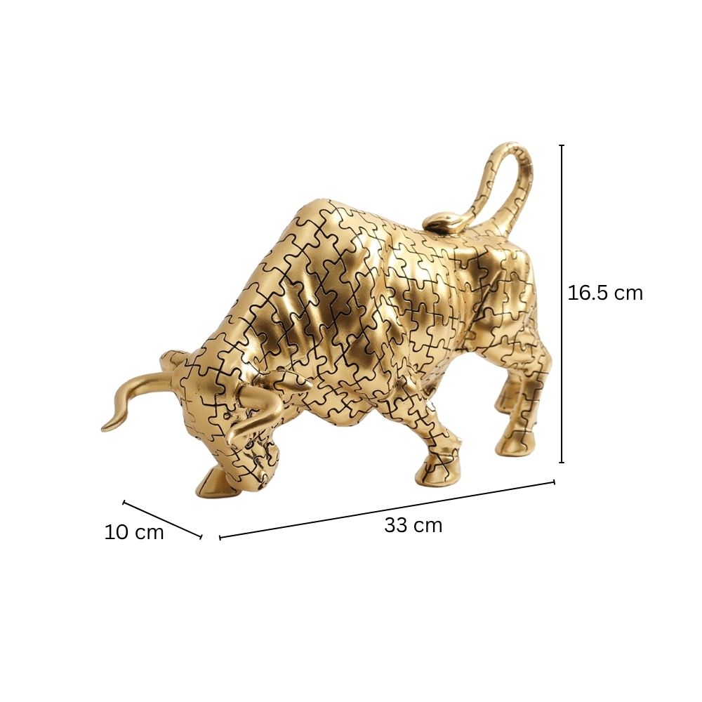 Angus Bull Sculpture - Motif Gold