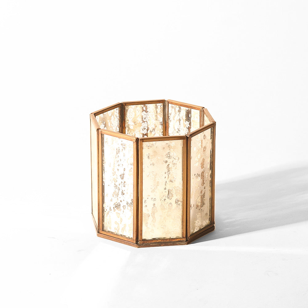 Annette Glass Hurricanes Small, Set of 2 - Tarnished Gold