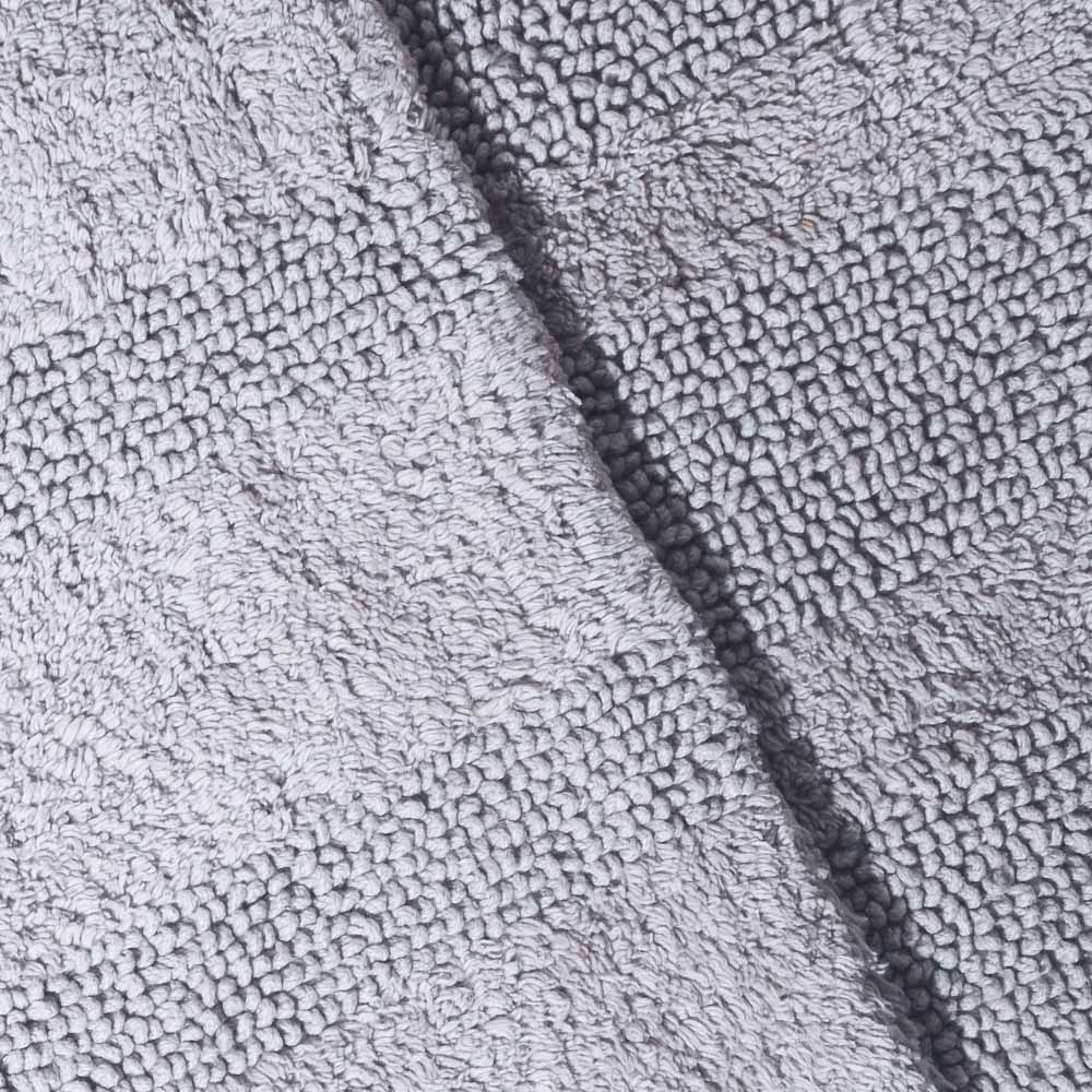 Ansa Striped Reversible Loop-Tufted Bathmat - Light Grey