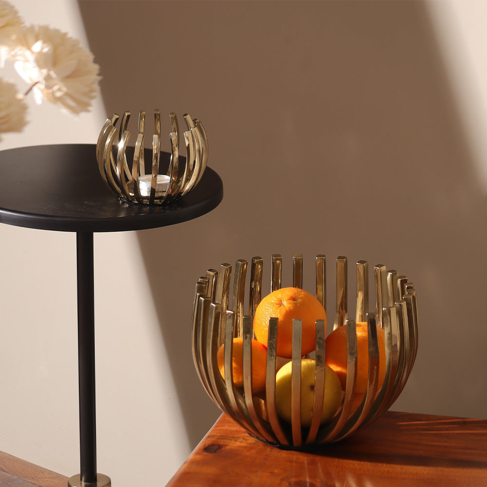 Ansa Decorative Bowl - Pale Gold