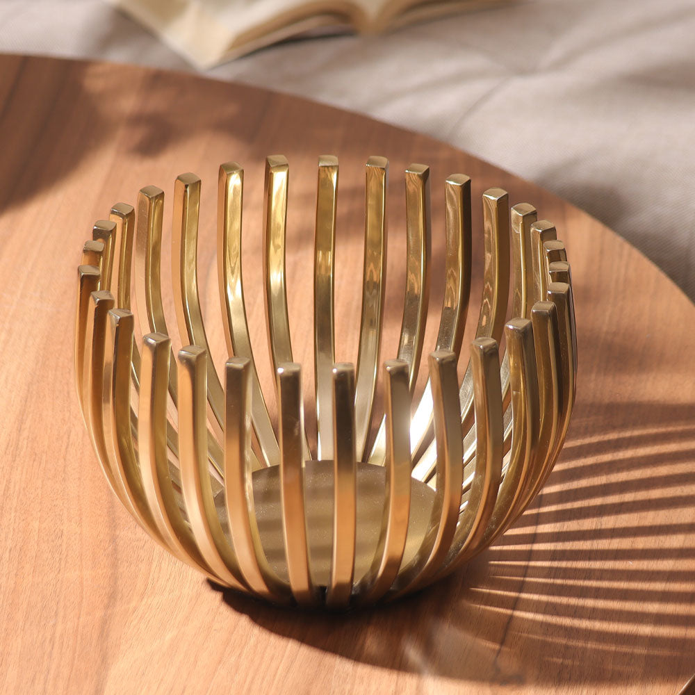 Ansa Decorative Bowl - Pale Gold