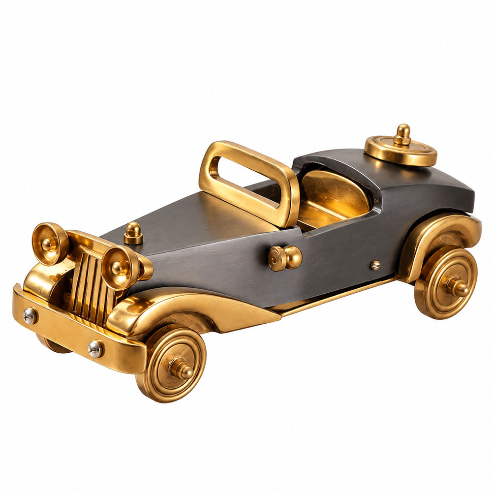 Antique Sports Car Sculpture Medium - Gunmetal Gold