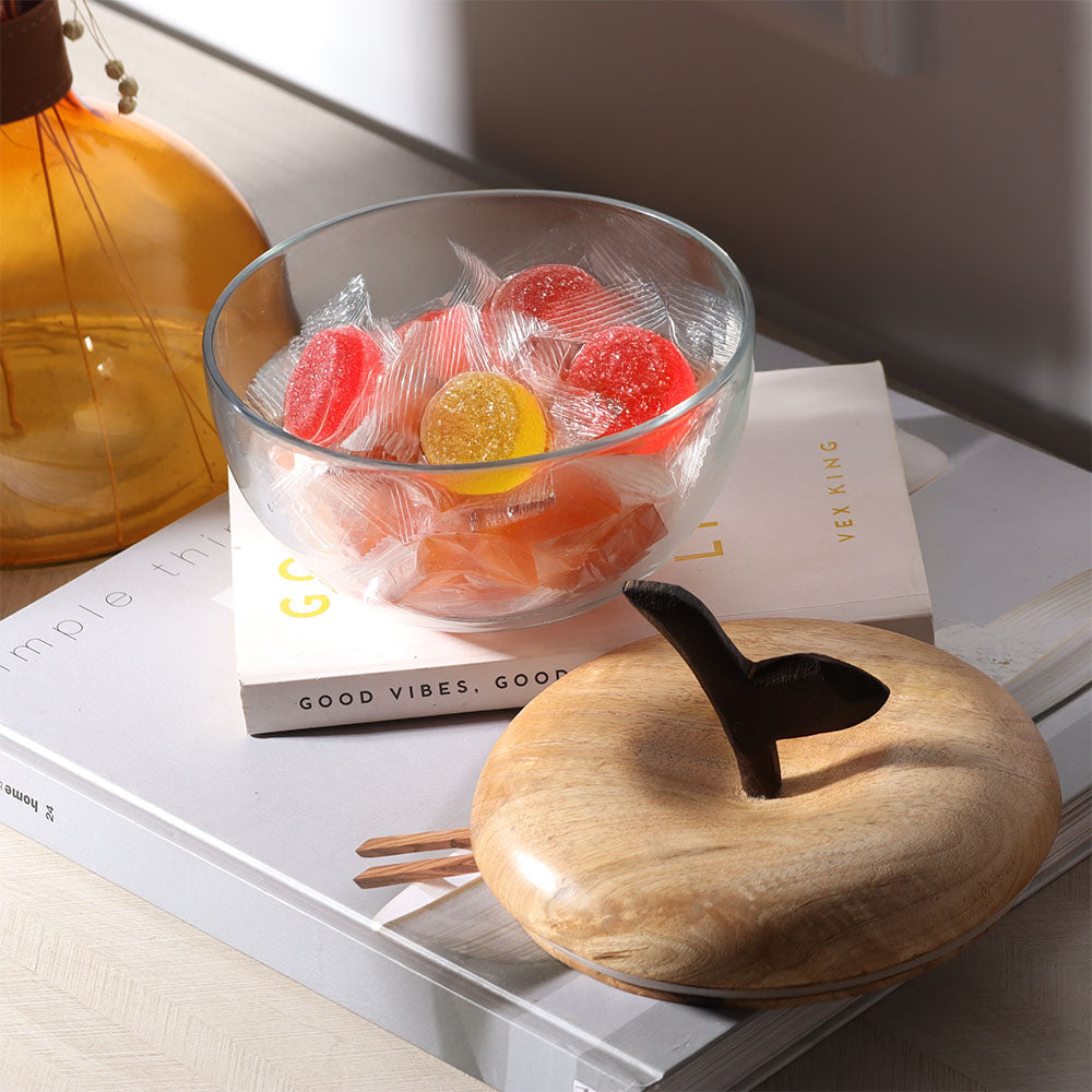 Apfel Storage Jar With Lid - Clear Wood