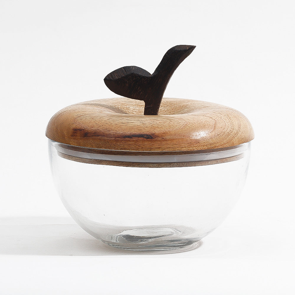 Apfel Storage Jar With Lid - Clear Wood