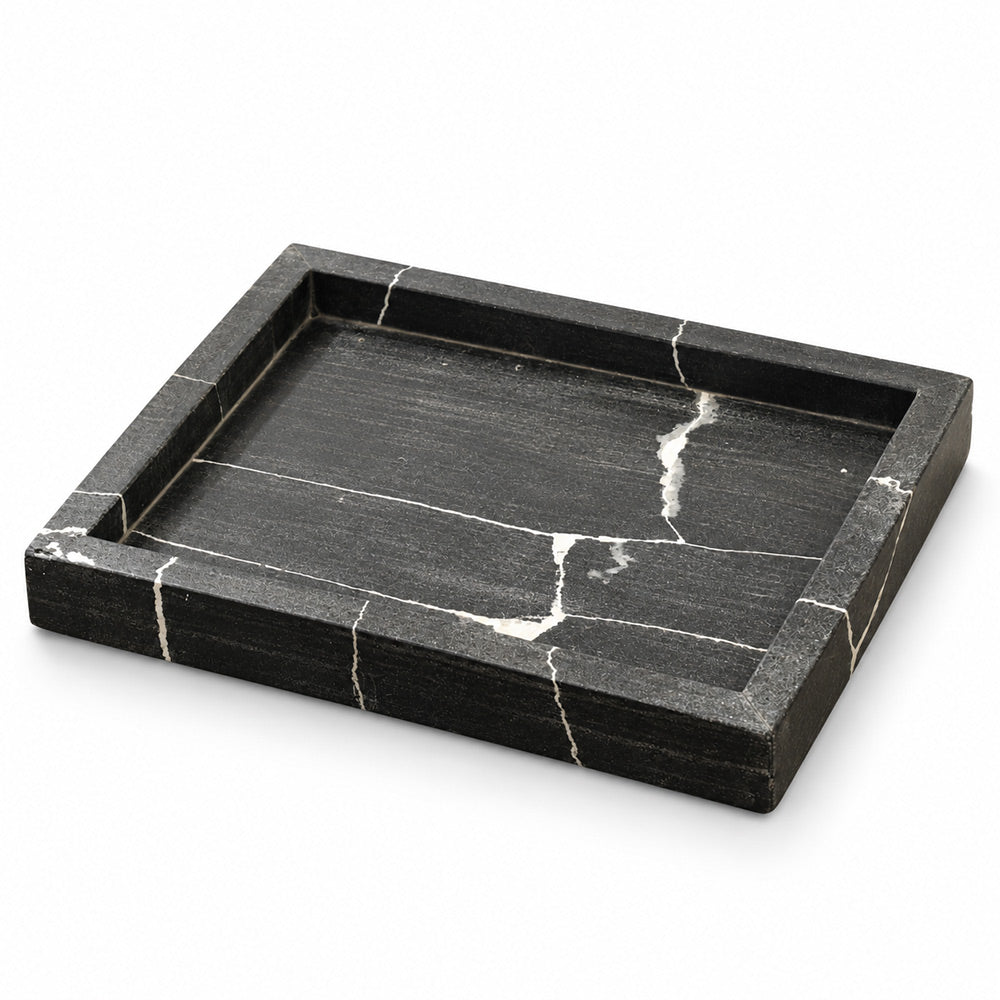Apollo Marble Valet Tray - Cloudy Black