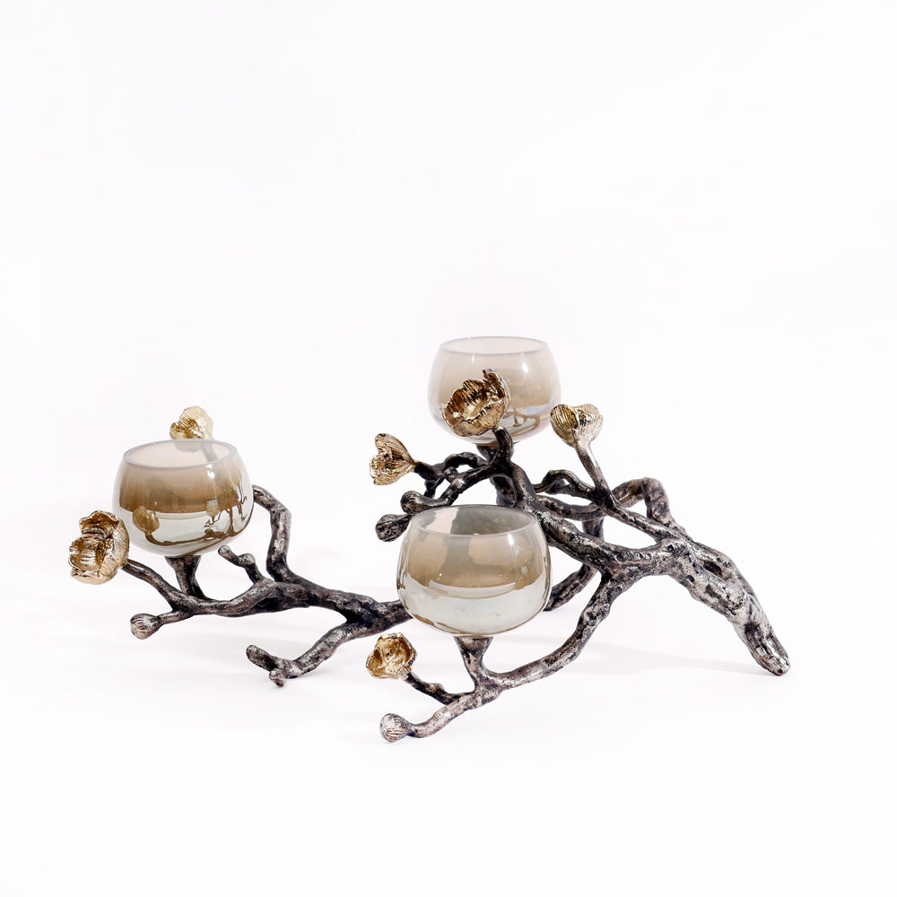 Arbor 3-Tier Tealight Holder - Dark Camellia