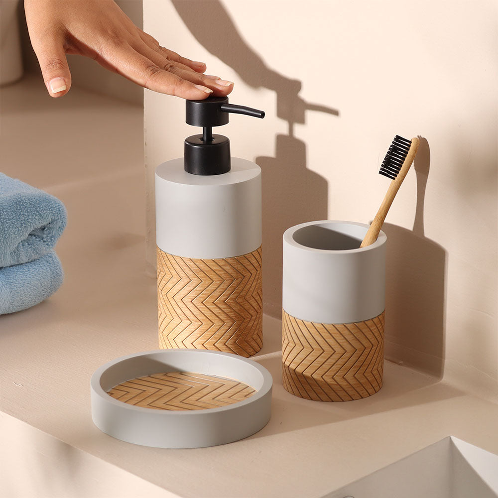 Ardo 3-piece Bathroom Set - Grey Brown