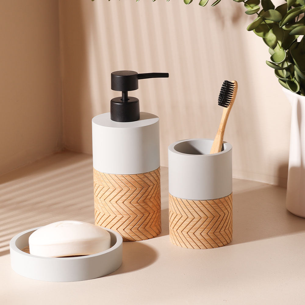 Ardo 3-piece Bathroom Set - Grey Brown
