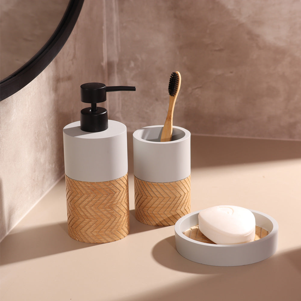 Ardo 3-piece Bathroom Set - Grey Brown